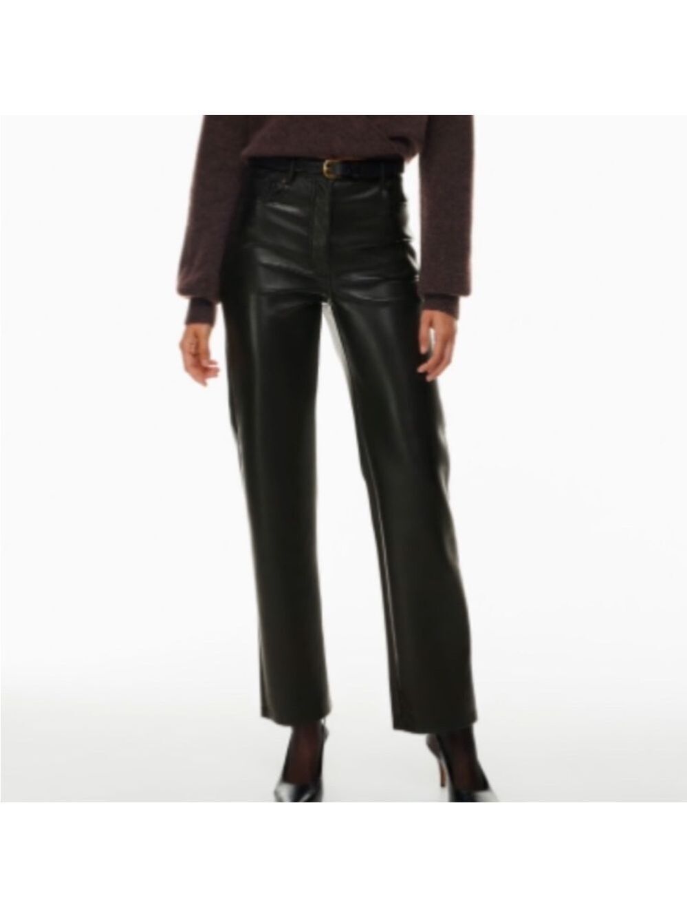 Aritzia Wilfred Melina Faux Leather Pants - 16